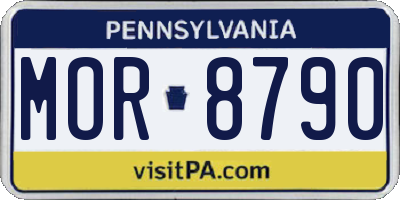 PA license plate MOR8790