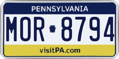 PA license plate MOR8794