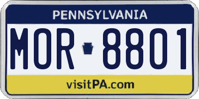 PA license plate MOR8801