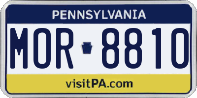 PA license plate MOR8810