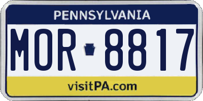 PA license plate MOR8817
