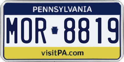 PA license plate MOR8819