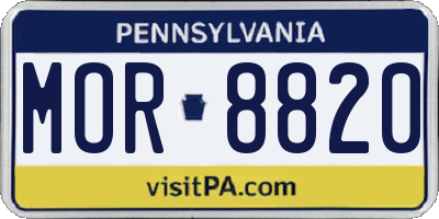 PA license plate MOR8820