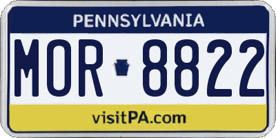 PA license plate MOR8822