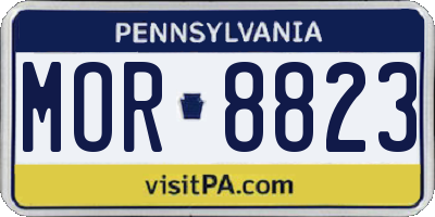PA license plate MOR8823