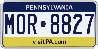PA license plate MOR8827