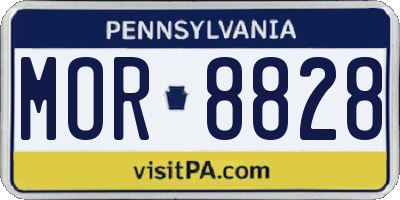PA license plate MOR8828