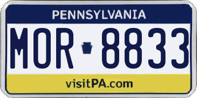 PA license plate MOR8833