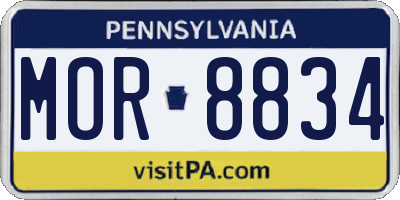 PA license plate MOR8834