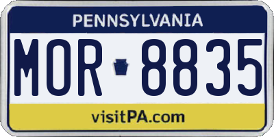 PA license plate MOR8835