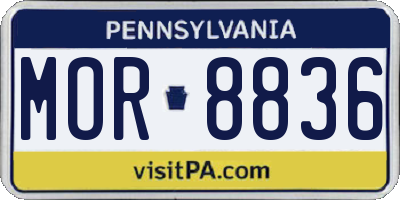 PA license plate MOR8836