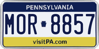 PA license plate MOR8857