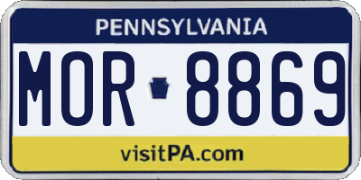PA license plate MOR8869
