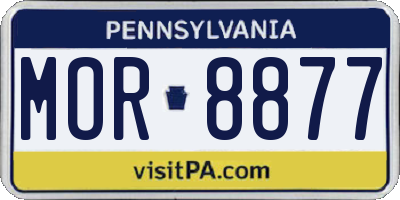 PA license plate MOR8877