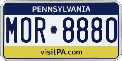 PA license plate MOR8880