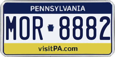 PA license plate MOR8882