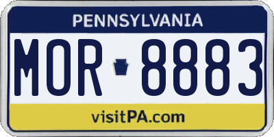 PA license plate MOR8883