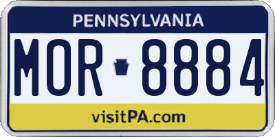 PA license plate MOR8884