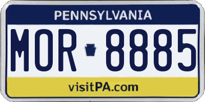 PA license plate MOR8885