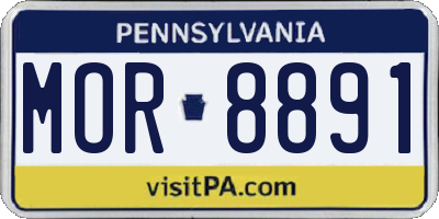 PA license plate MOR8891