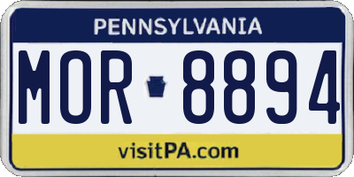 PA license plate MOR8894