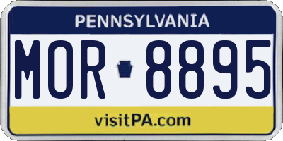 PA license plate MOR8895