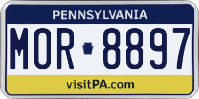 PA license plate MOR8897