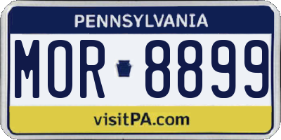 PA license plate MOR8899