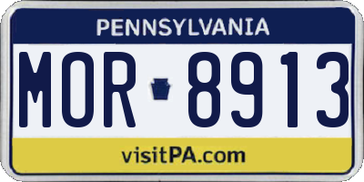 PA license plate MOR8913