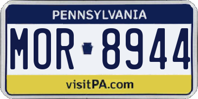 PA license plate MOR8944