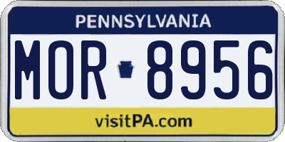 PA license plate MOR8956