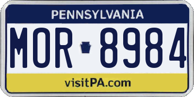 PA license plate MOR8984