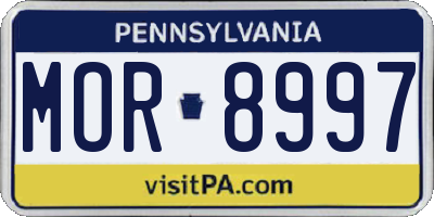 PA license plate MOR8997