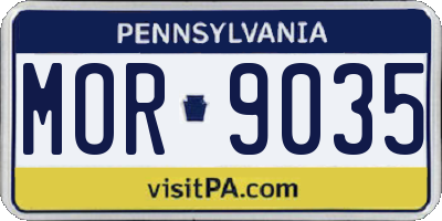 PA license plate MOR9035