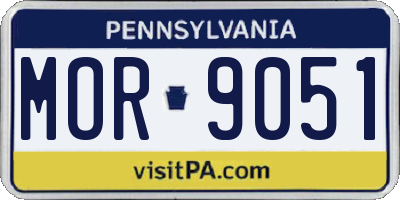 PA license plate MOR9051