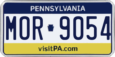 PA license plate MOR9054