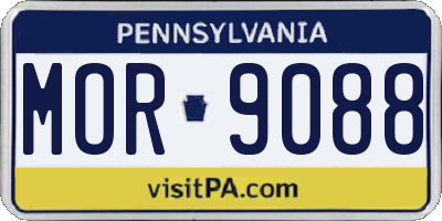 PA license plate MOR9088