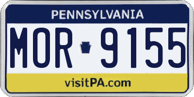 PA license plate MOR9155