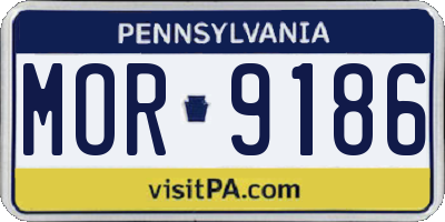 PA license plate MOR9186