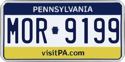 PA license plate MOR9199