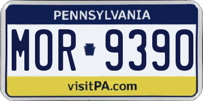 PA license plate MOR9390