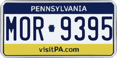 PA license plate MOR9395