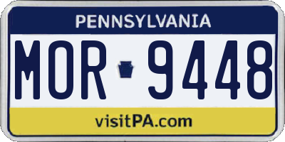 PA license plate MOR9448