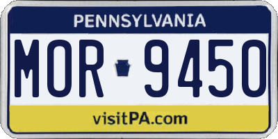 PA license plate MOR9450