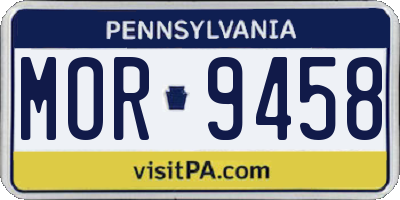 PA license plate MOR9458