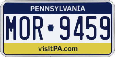 PA license plate MOR9459