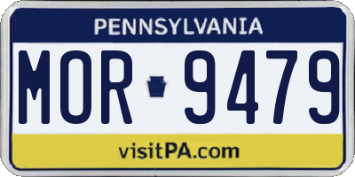 PA license plate MOR9479