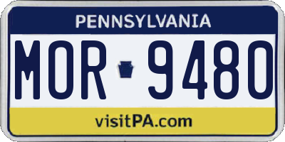 PA license plate MOR9480