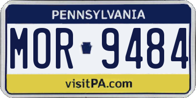 PA license plate MOR9484