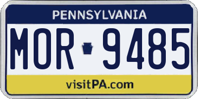 PA license plate MOR9485